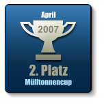 2. Platz Mülltonnencup 2007 April
